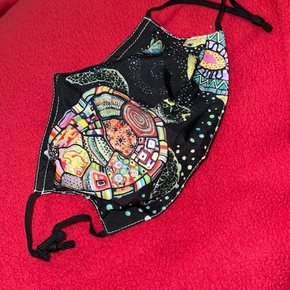 6/$20 New mandala turtle face mask